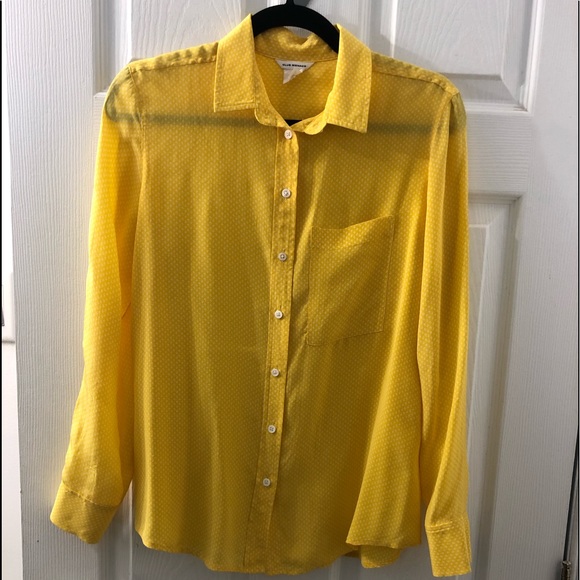 Club Monaco polka dot blouse 100% silk - Picture 1 of 6